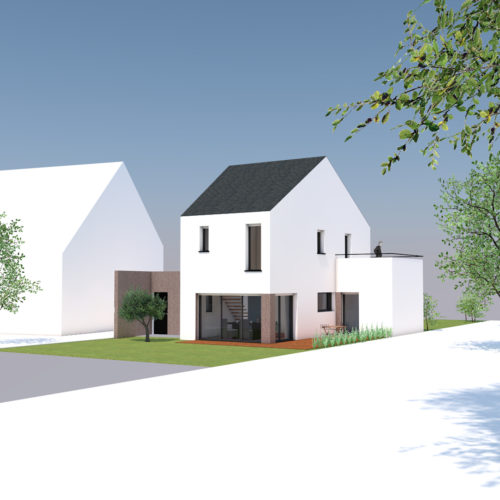 vue graphique maison neuve construction