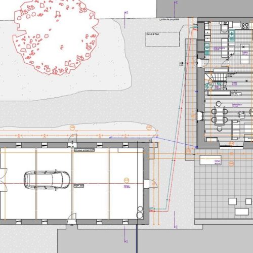 plan d'architecte avant extension