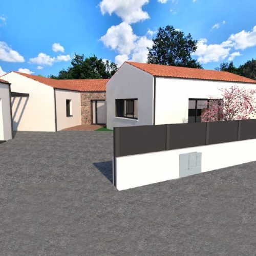 vue 3d exterieur maison pornic