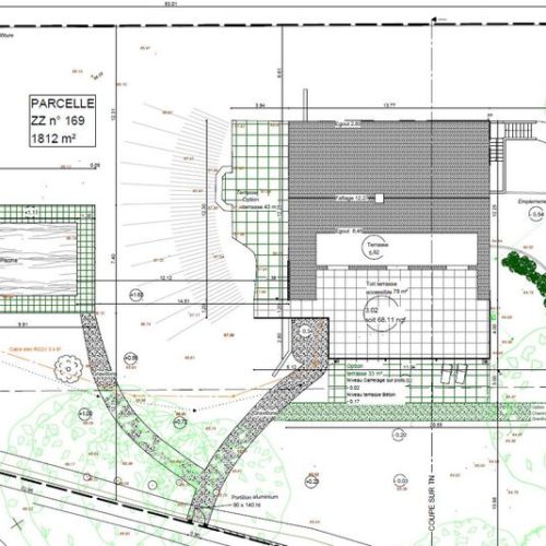 plan d'architecte piscine